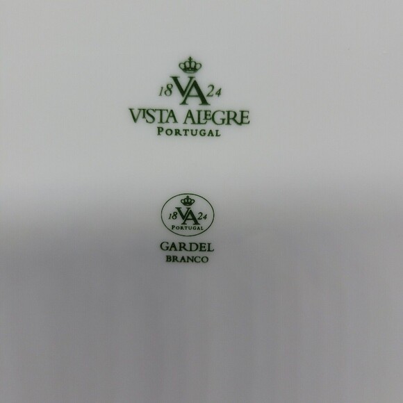 Vista Alegre Basket Weave Gardel Branco White 8" Salad Plates Bundle of 4 - Picture 7 of 9